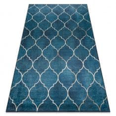 eoshop ANDRE pralna preproga 1181 Maroška mreža proti zdrsu - modra ( - Velikost: 80x150 cm)