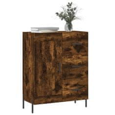 Vidaxl Komoda dimljeni hrast 69,5x34x90 cm inženirski les