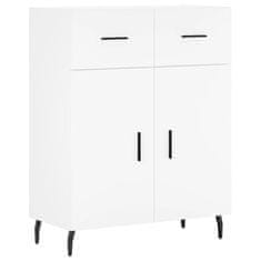 Vidaxl Komoda bela 69,5x34x90 cm inženirski les