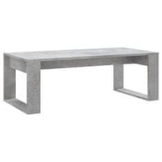 Greatstore Klubska mizica betonsko siva 102x50x35 cm inženirski les