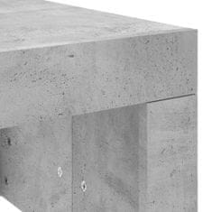 Greatstore Klubska mizica betonsko siva 102x50x36 cm inženirski les
