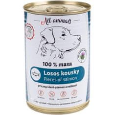 All Animals cons. za pse kosi lososa 400g