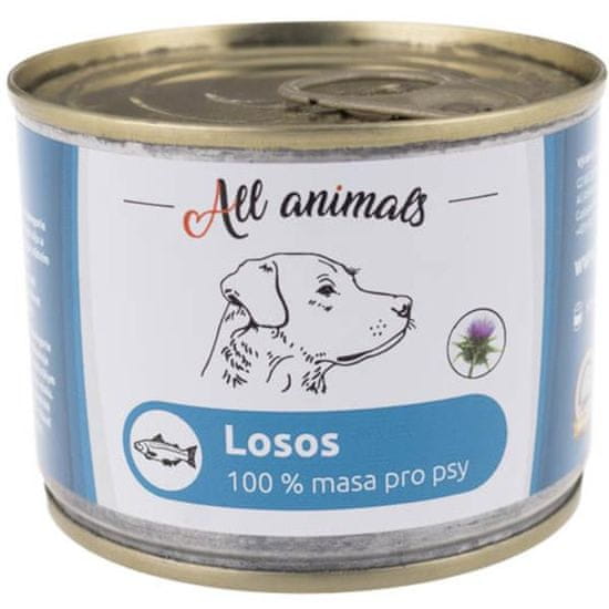 All Animals cons. za pse losos mlet 200g