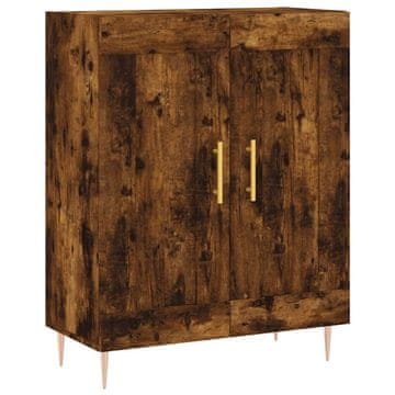 Vidaxl Komoda dimljeni hrast 69,5x34x90 cm inženirski les