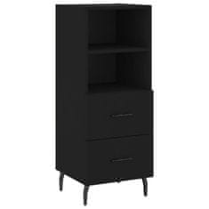 Vidaxl Komoda črna 34,5x34x90 cm inženirski les
