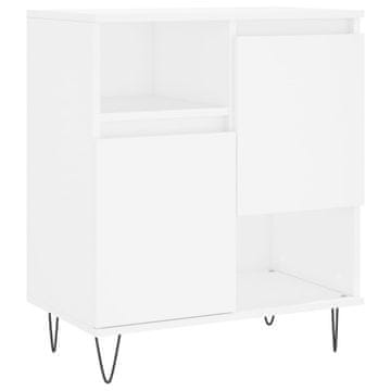 Vidaxl Komoda bela 60x35x70 cm inženirski les