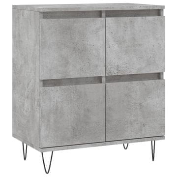 Vidaxl Komoda betonsko siva 60x35x70 cm inženirski les