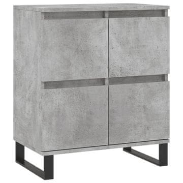 Vidaxl Komoda betonsko siva 60x35x70 cm inženirski les