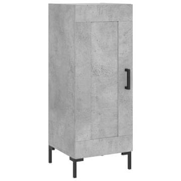 Vidaxl Komoda betonsko siva 34,5x34x90 cm inženirski les