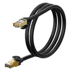 BASEUS Hitri omrežni kabel Patchcord RJ45 CAT 7 10 Gbps 1 m – črn