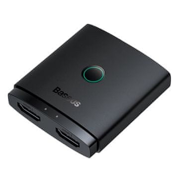 BASEUS 2-v-1 AirJoy HDMI 4K 60Hz dvosmerni adapter, črn