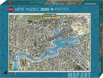 Heye Puzzle Map Art: City of Pop 2000 kosov