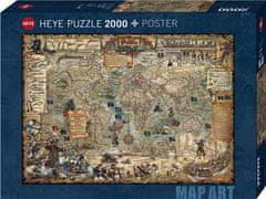 Heye Puzzle Map Art: World of Pirates 2000 kosov