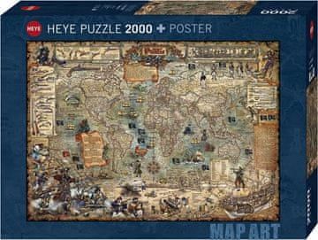 Heye Puzzle Map Art: World of Pirates 2000 kosov