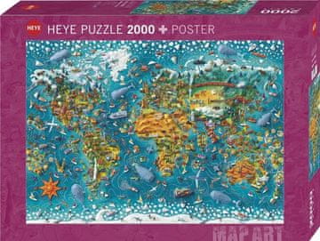 Heye Puzzle Map Art: miniaturni svet 2000 kosov