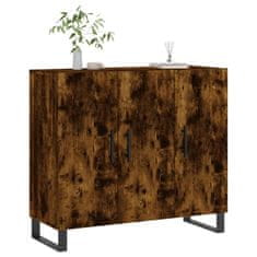 Vidaxl Komoda dimljeni hrast 90x34x80 cm konstruiran les