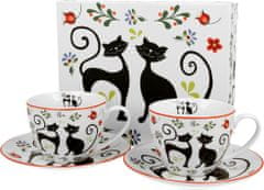 Duo Set 2 skodelic + krožnika, linija Mucki, 280 ml porcelan, darilna embalaža, 4295