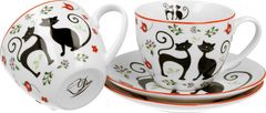 Duo Set 2 skodelic + krožnika, linija Mucki, 280 ml porcelan, darilna embalaža, 4295