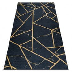eoshop ANDRE pralna preproga 1222 Marble, geometrijska, nedrseča - črna ( - Velikost: 80x150 cm)