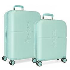 Jada Toys Komplet luksuznih potovalnih kovčkov iz ABS 70cm/55cm PEPE JEANS HIGHLIGHT Turquesa, 7689525