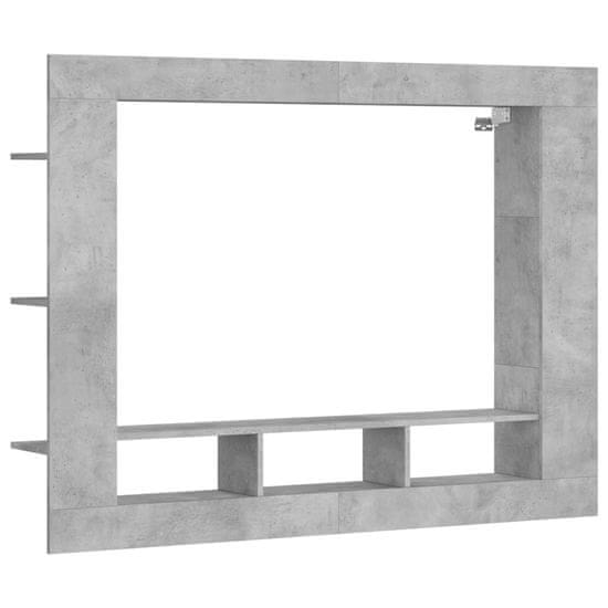 Vidaxl TV omarica betonsko siva 152x22x113 cm inženirski les