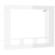 Vidaxl TV omarica visok sijaj bela 152x22x113 cm inženirski les