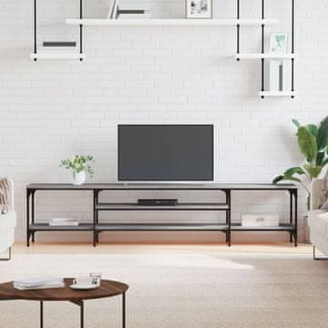Vidaxl vidaXL TV stojalo, sivo, hrast sonoma, 201 x 35 x 45 cm