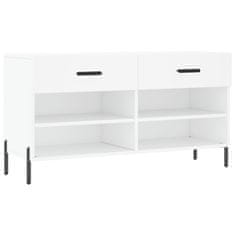 Vidaxl Klop za čevlje bela 102x35x55 cm inženirski les