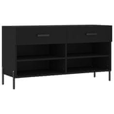 Vidaxl Klop za čevlje črna 102x35x55 cm inženirski les