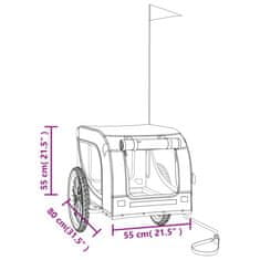 Vidaxl Kolesarska prikolica za hišne ljubljenčke modra in črna