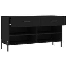 Vidaxl Klop za čevlje črna 102x35x55 cm inženirski les