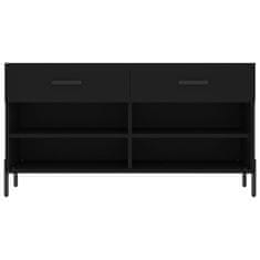 Vidaxl Klop za čevlje črna 102x35x55 cm inženirski les