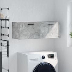 Vidaxl Stenska omarica betonsko siva 100x36,5x35 cm inženirski les