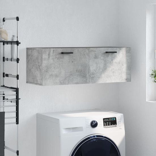 Vidaxl Stenska omarica betonsko siva 100x36,5x35 cm inženirski les