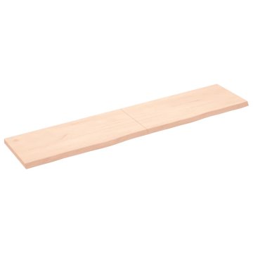 Greatstore Stenska polica 180x40x(2-4) cm neobdelana trdna hrastovina