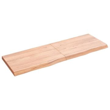 Vidaxl Kopalniški pult svetlo rjav 120x40x(2-4) cm obdelan trden les
