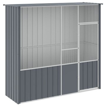 Vidaxl Ptičja kletka antracitna 215x78x200 cm pocinkano jeklo