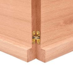 Vidaxl Kopalniški pult svetlo rjav 140x40x4 cm obdelan trden les