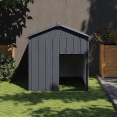 Vidaxl Pasja uta s streho antracitna 117x153x123 cm pocinkano jeklo