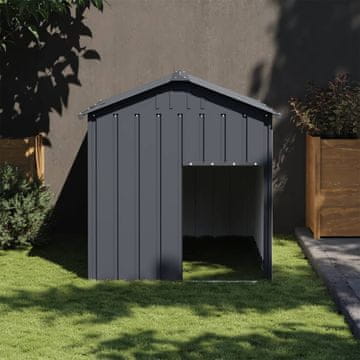 Vidaxl vidaXL Pasji boks s streho antraciten 117x153x123 cm jeklo