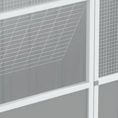 Vidaxl Ptičja kletka siva 215x78x200 cm pocinkano jeklo