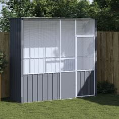 Vidaxl Ptičja kletka antracitna 215x78x200 cm pocinkano jeklo