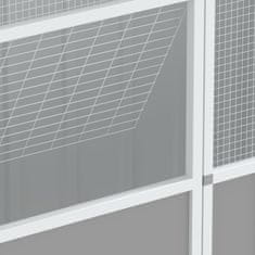 Vidaxl Ptičja kletka siva 115x78x200 cm pocinkano jeklo