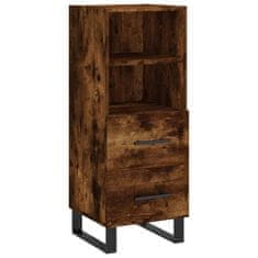 Vidaxl Komoda dimljeni hrast 34,5x34x90 cm inženirski les