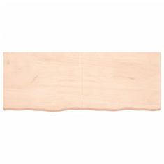 Vidaxl Stenska polica 160x60x6 cm neobdelana trdna hrastovina