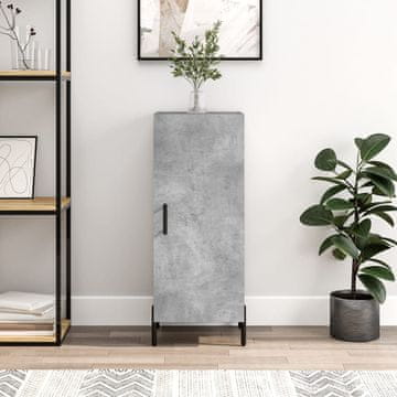 Vidaxl vidaXL Omarica betonsko siva 34,5x34x90 cm material na osnovi lesa
