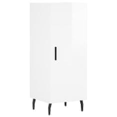 Vidaxl Komoda visok sijaj bela 34,5x34x90 cm inženirski les