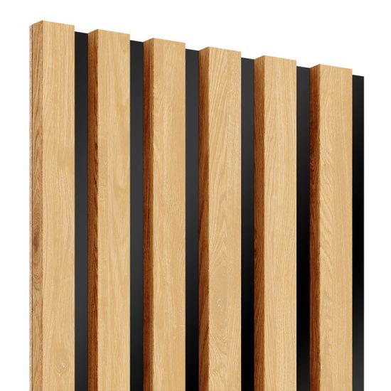 LAMEO Leseni panel na črni podlagi HDF, hrast, 30x275cm