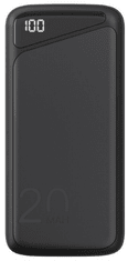 powerbank, 20000 mAh, USB-C 3.0 QC, črn