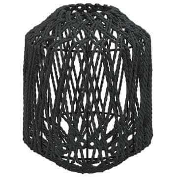 Vidaxl Senčilo za svetilko črno Ø23x28 cm železo in papir